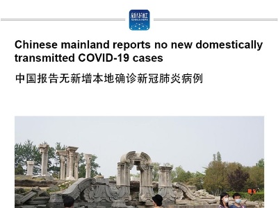 Chinese mainland reports no new domestically transmitted COVID-19 cases