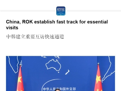 China, ROK establish fast track for essential visits