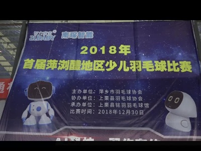 2018年首届萍浏醴地区少儿羽毛球比赛在上栗县举行
