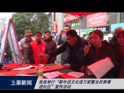 我县举行“新年送文化进万家暨全民禁毒进社区”宣传活动