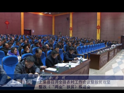 上栗县召开全县农村工作会议暨脱贫攻坚整改（“两业”扶贫）推进会（余 优）