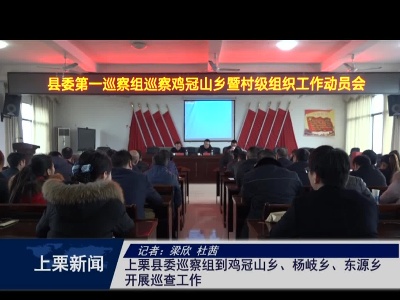 上栗县委巡察组到鸡冠山乡、杨歧乡、东源乡、开展巡查工作（梁欣 杜 茜）