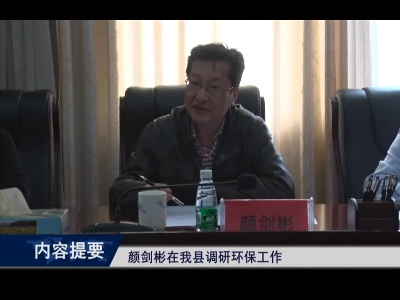 颜剑彬在我县调研环保工作（李子文）