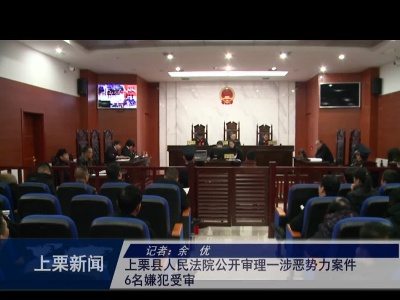 上栗县人民法院公开审理一涉恶势力案件6名嫌犯受审（余优）