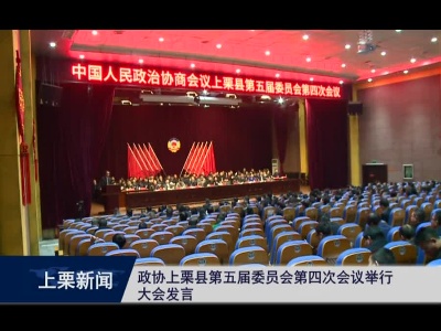 政协上栗县第五届委员会第四次会议举行大会发言（黄烨 余优）