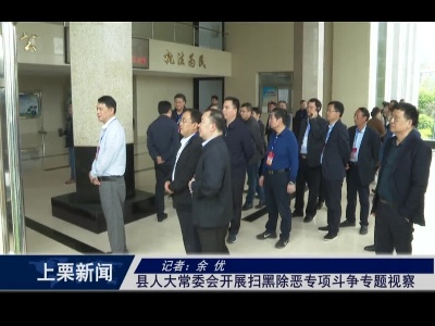 县人大常委会开展扫黑除恶专项斗争专题视察（余优）