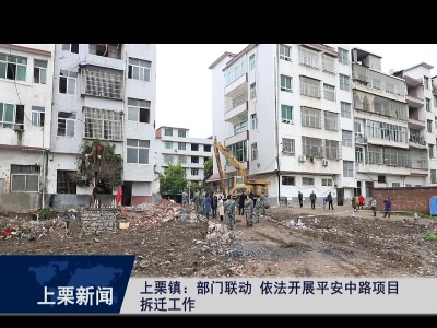 上栗镇：部门联动 依法开展平安中路项目拆迁工作（梁欣）