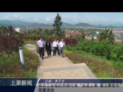 县总工会组织劳模代表“走进上栗看上栗变化”观摩活动（李子文）