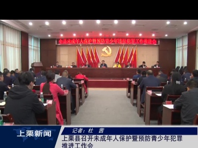 上栗县召开未成年人保护暨预防青少年违法犯罪工作推进会（杜茜）