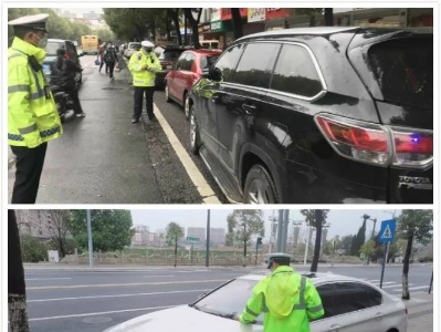 广信交警积极推进企业复工复产，保障道路交通秩序！