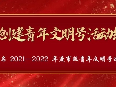 喜報！廣信這些集體獲 2021—2022 年度市級青年文明號