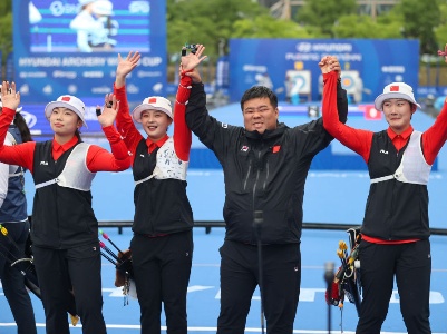 射箭世界杯上海站中国女队夺冠
