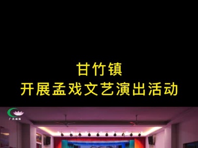 甘竹镇开展孟戏文艺演出活动