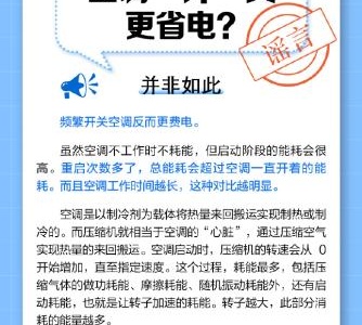 中新真探：频繁开关空调更费电 