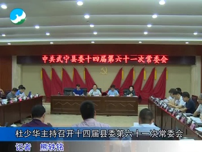 杜少华主持召开十四届县委第六十一次常委会