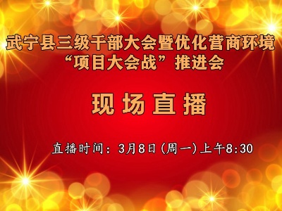 【现场直播】武宁县三级干部大会暨优化营商环境“项目大会战”推进会