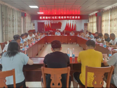 武宁县船滩镇召开村（社区）党组织书记座谈会