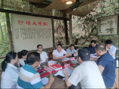 江西省科协党组成员、副主席蔡震峰一行到武宁纱坦太阳红野生茶科技小院调研