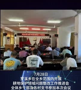 罗溪乡开展耕地保护领域问题整改工作推进会