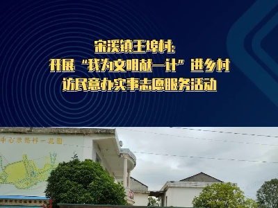 宋溪镇王埠村：开展“我为文明献一计”进乡村访民意办实事志愿服务活动