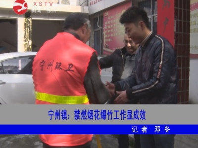 宁州镇：禁燃烟花爆竹工作显成效