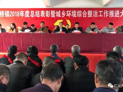 大桥镇2018年度总结表彰暨城乡环境综合整治工作推进大会召开