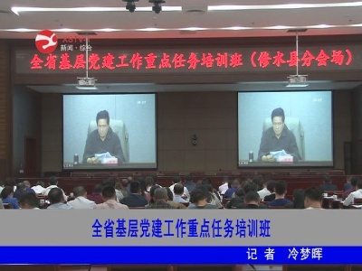 全省基层党建工作重点任务培训班