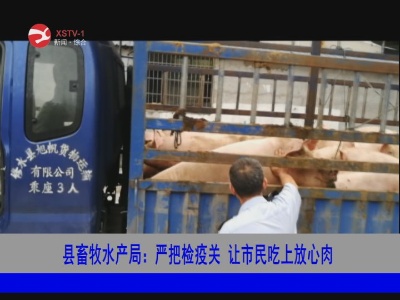 县畜牧水产局: 严把检疫关  让市民吃上放心肉