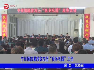 【脱贫攻坚】宁州镇部署脱贫攻坚“秋冬巩固”工作