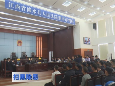 【扫黑除恶】修水县公开开庭审理被告人夏某云等20人涉恶案