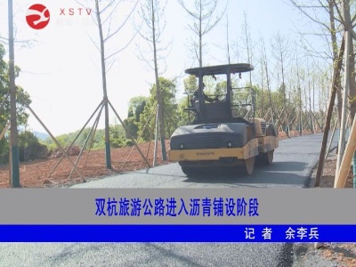 【抓防疫 促生产】双杭旅游公路开始沥青铺设
