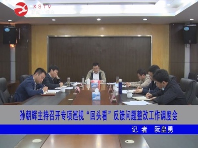 【脱贫攻坚】孙朝辉主持召开专项巡视“回头看”反馈问题整改工作调度会