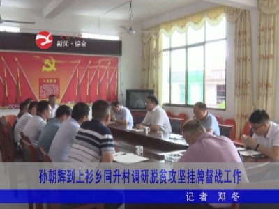 孙朝辉到上衫乡同升村调研脱贫攻坚挂牌督战工作