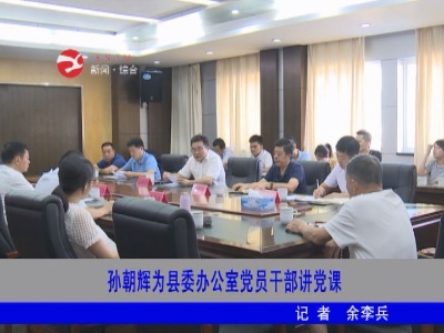 孙朝辉为修水县委办公室党员干部讲党课