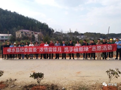 县纪委机关党总支主题党日义务植树