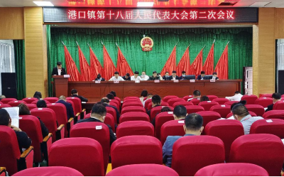 港口镇第十八届人民代表大会第二次会议召开