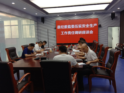 修水县纪委监委深入开展压实安全生产工作责任专项督导调研
