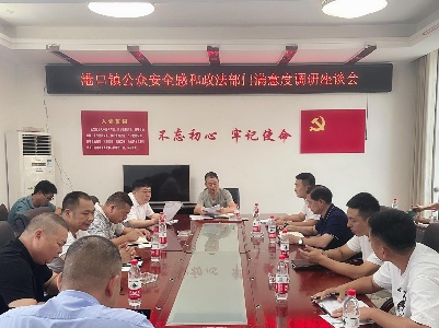 港口镇开展公众安全感和群众满意度调研座谈会