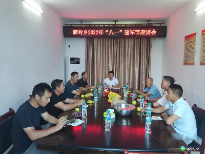 “传承红色基因 续写优良传统”--庙岭乡召开2022年“八一”建军节座谈会