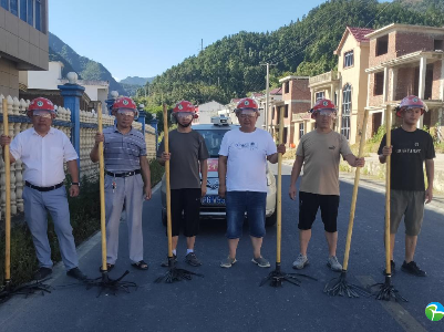 炎炎夏日防山火  庙岭民兵在行动