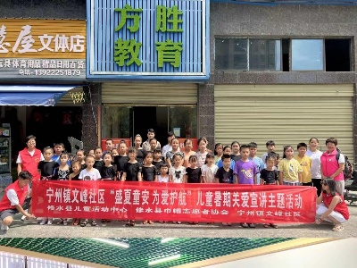 宁州镇文峰社区开展“盛夏童安 为爱护航” 主题活动