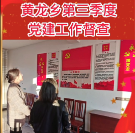 黄龙乡第三季度党建工作督查