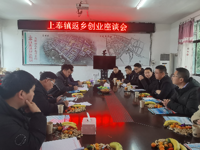 “叙桑梓情谊，谋家乡发展”——上奉镇召开在外人才暨返乡创业座谈会