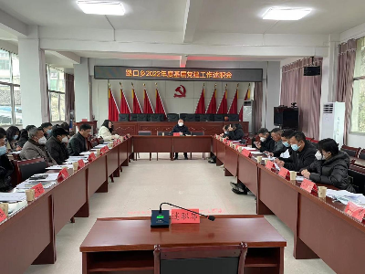 路口乡召开2022年度基层党建工作述职会
