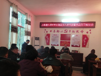 上奉镇各村党支部召开返乡流动党员座谈会