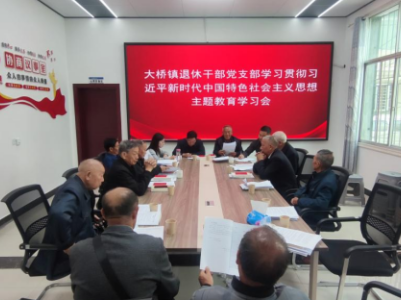 【学习贯彻习近平新时代中国特色社会主义思想主题教育】“结对帮学”推动大桥镇退休干部党支部主题教育走深走实