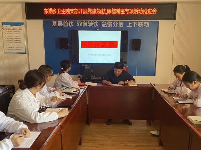 【学思想 强党性 重实践 建新功】东港乡卫生院支部开展“党旗领航，厚德精医”专项活动推进会