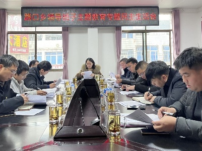 路口乡领导班子召开学习贯彻习近平新时代中国特色社会主义思想主题教育专题民主生活会
