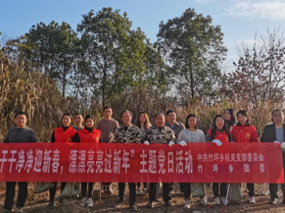 竹坪乡开展“干干净净迎新春  漂漂亮亮过新年”主题党日活动
