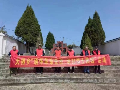 大椿乡开展“缅怀革命先烈  清扫烈士陵园”活动